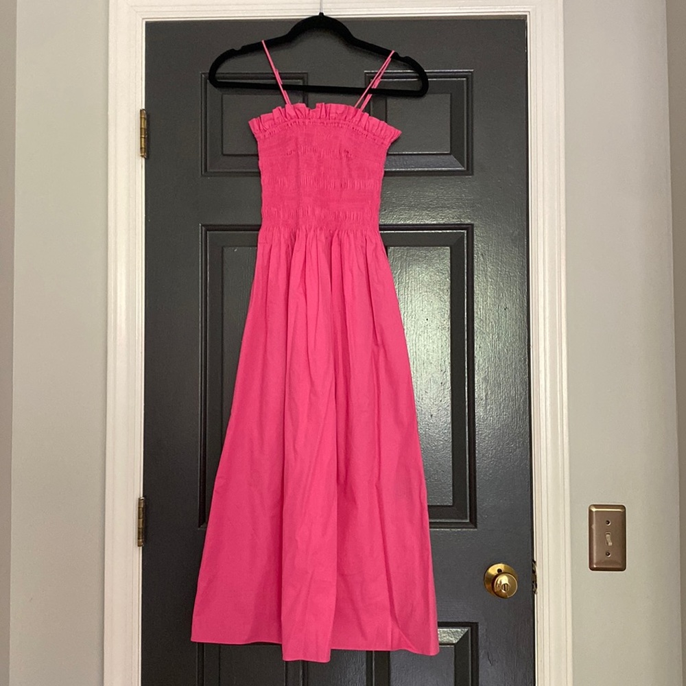 H&M Smocked-bodice Dress in Pink